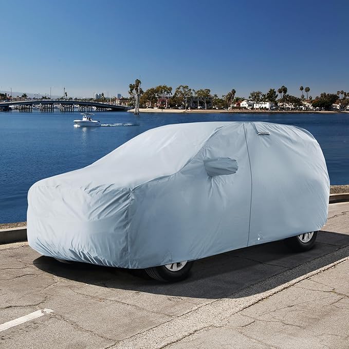 iCarCover Premium SUV Car Cover for 1978-1996 Ford Bronco w/o Spare Tire, Waterproof Car Cover for All Weather, Rain Snow UV Sun Protector for Automobiles, Full Exterior Covers Indoor Outdoor