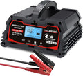Battery Charger 20A, 12V/24V Lead Acid Smart Battery Charger, 12V LiFePO4 Car Battery Trickle Charger, Automatic Battery Maintainer for Car Motorcycle Lawn Mower Marine Boat Lead Acid Batteries