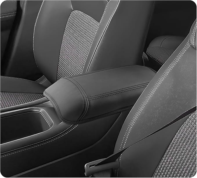 LUWU 2025 Kicks Center Console Cover Compatible with 2025 Nissan Kicks Accessories 2025 Kicks S/SV/SR Armrest Cover Armrest Console Cover (Thin Black)