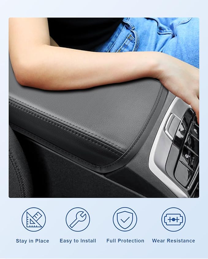 CDEFG Compatible with 2024 Hyundai Santa Cruz Tucson Center Console Cover for 2022-2024 Santa Cruz Accessories Armrest Cover Tucson Middle Console Pad Arm Rest Cushion