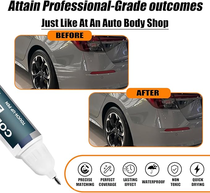 Urban Gray Pearl(NH-912P) Touch Up Paint Compatible with Honda, Car Paint Pen Scratch Repair Two-In-One Touch Up Paint, Premium Car Scratch Remover for Deep Scratches