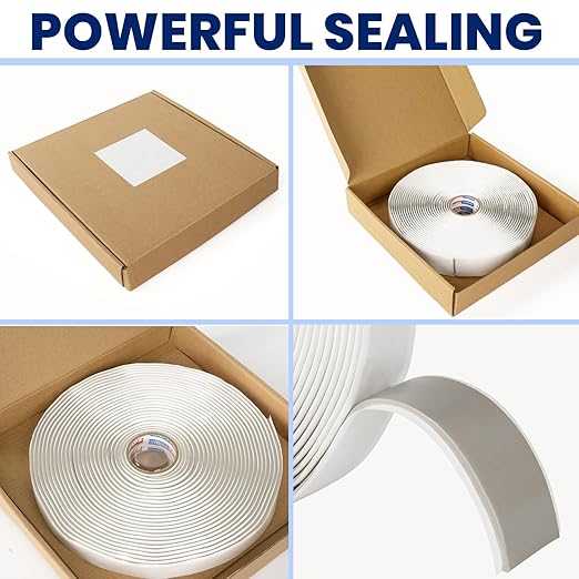 ADHES Premium Butyl Sealant Tape 3/4" x 30 'x 1/8", 2 Rolls Gray Butyl Rubber Sealant Tape for RVs, Vehicles, Marine and Home Repair – Ideal for Headlights, Windows, Doors, and Windshields