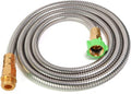 Metal Short Garden Hose 8 ft, Stainless Steel Water Hose Leader, Small Hose Extension, Lightweight Flexible Hose Extender for Outdoor Watering Washing (8FT)