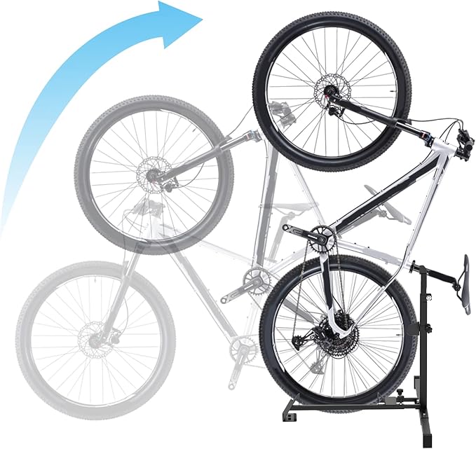 Foozet Bike Stand,Vertical Bike Rack Garage,Space-Saving Rack with Adjustable for Garage & Apartment, Bike Storage for Indoor Storage (1 pack)