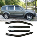 4pcs Side Wind Deflector,Out-Channel Tape On Sun Rain Guards, Dark Smoke Nice Looking Window Visor fit for 2005-2012 Nissan Pathfinder 94512