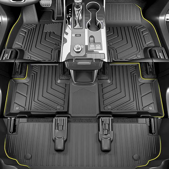 powoq Floor Mat Compatible with 2020-2025 Toyota Highlander Cargo Mat Trunk Liner Cargo Liner Replacement for 2020-2025 Toyota Highlander Accessories