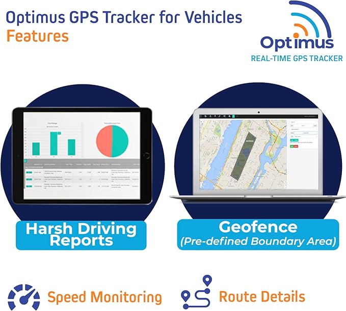 Optimus Wired GPS Tracker for Vehicles - Easy Installation on Car's Battery - Low Cost Subscription Plan Options