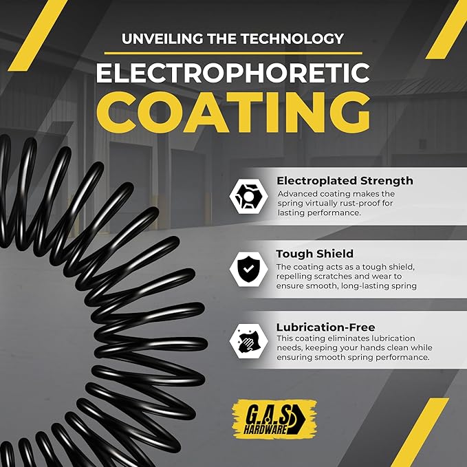 Garage Door Torsion Spring 218x2x26 Torsion Springs for Left Side of Garage Door with 1" Steel Bearing, Gloves, and Winding Bars Precision E-Coating 5-Year Warranty Minimum 30,000 Cycles (Red Cone)