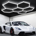 tewei Hexagon LED Garage Light, 6 Grids Hexagon Car Detailing Lighting Fixture 6500K Daylight White LED Shop Light, 265W, 26500LM Super Bright Ceiling Lights for Workshop, Warehouse, Gym, Basement