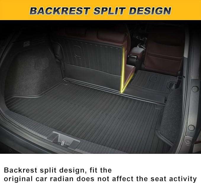2016-2021 2022 HRV Floor Mats & Cargo Liner & Backrest Mat Fit for Honda HR-V AWD Model: All Weather Protection Floor Liner 1st & 2nd Row Full Set Car Liner Trunk Mat HRV Accessories