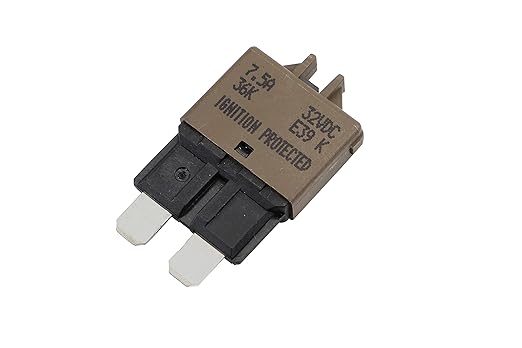 GLOSO Circuit Breaker Blade Fuse E39 (T3) Manual Reset Fuse for Car Truck RV Automotive Marine Boat Trolling Motor & Custom Wiring Audio Battery Protection/Low Profile ATC/ATO (7.5A - 1 Pack)