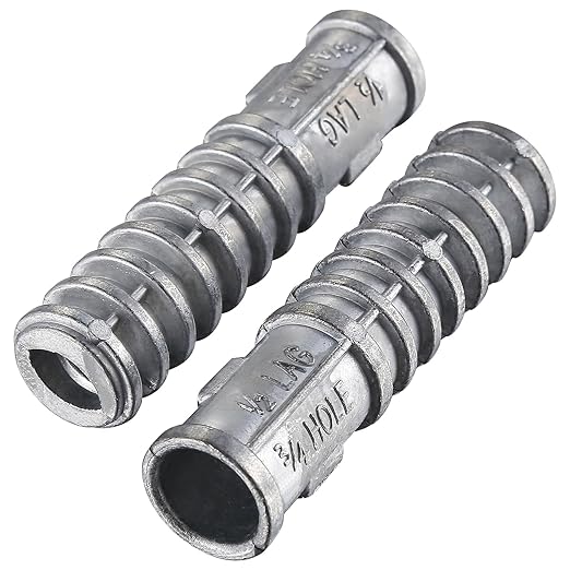 Wensilon(100pcs) 5/16 * 1-3/4 Lag Shield Anchor Long Zinc Alloy Bolts Concrete Anchors, Zinc Alloy Masonry Anchors Hole