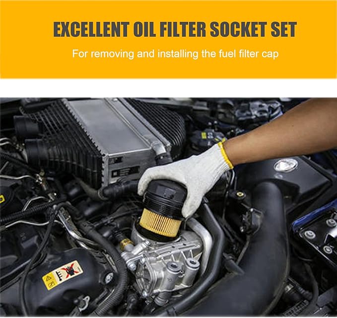 Oil Filter Socket Set 14pcs 3/8" Cap Wrenches Tool Kit