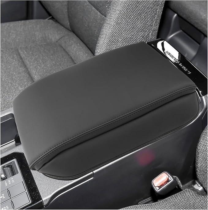 SXCY for 2024 2025 Land Cruiser Armrest Cover for Toyota Land Cruiser 2025 Center Console Cover 2024 2025 Land Cruiser Center Console Cover for 2025 Land Cruiser (Black Line (Pad))