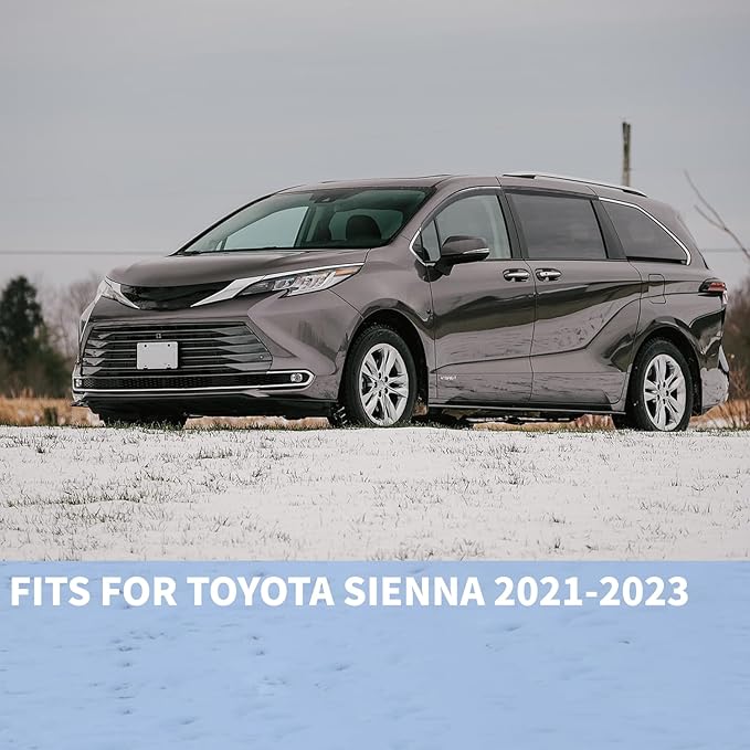 Rain Guards Fits for 2021-2024 Toyota Sienna, Outside Mount Side Window Wind Deflectors, Smoke Tinted Vent Window Visors Shield 2021 2022 2023 2024