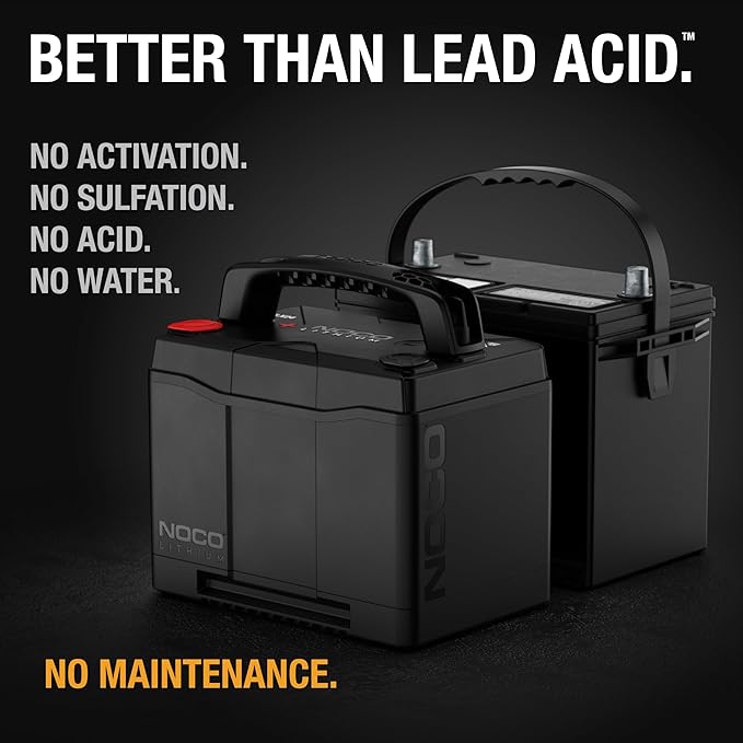NOCO Lithium NLX24: 12V Dual-Purpose LiFePO4 Lithium-Ion Battery - 90Ah Deep-Cycle and 1200A Group 24 Starter Battery - UL Listed - Built-In Dynamic BMS