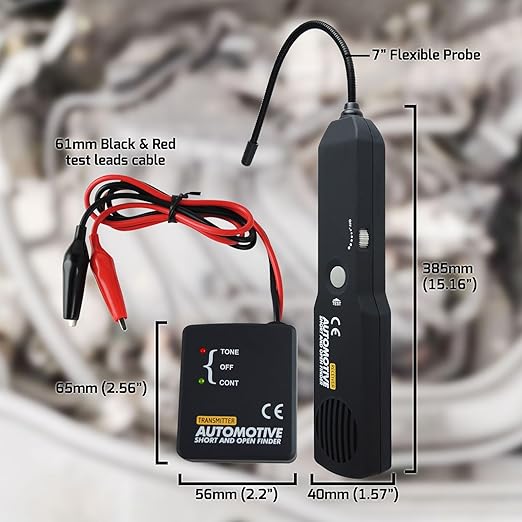 Automotive Electrical Open&Short Finder Circuit Tester Circuit Finder Detector Tone Generator Cable Wire Breaker Tracker Circuit Fault Finder DC 6-42V Car Diagnostic Tool