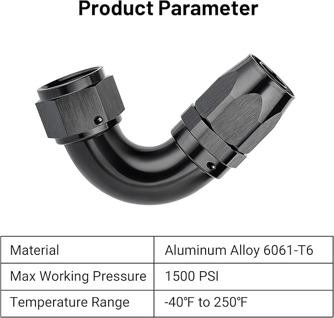EVIL ENERGY 12AN 120 Degree One Piece Full Flow Hose End Fitting Swivel For CPE Braided Hose