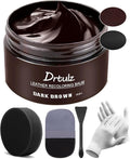Dark Brown Leather Recoloring Balm, Leather Repair Kit for Furniture, Leather Scratch Remover, Leather Color Restorer for Couch, Car Seats, Shoes - Repair Leather Dye for Scratched and Faded Leather