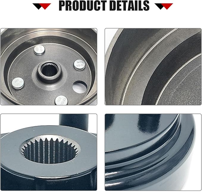 LOSTAR Golf Cart Brake Drum Hub Assembly with 30 Splines Compatible with 1991-up EZGO TXT RXV Marathon Medalist 4 Cycle Gas Replaces 21807G1