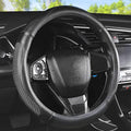 Leather Car Steering Wheel Cover 15 inch Universal Fit Microfiber Steering Wheel Cover Anti-Slip, Soft, Breathable, Full Surround Car Wheel Cover
