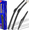 3 wipers Replacement for 2009-2016 Toyota Venza, Windshield Wiper Blades Original Equipment Replacement - 26"/22"/12" (Set of 3) U/J HOOK
