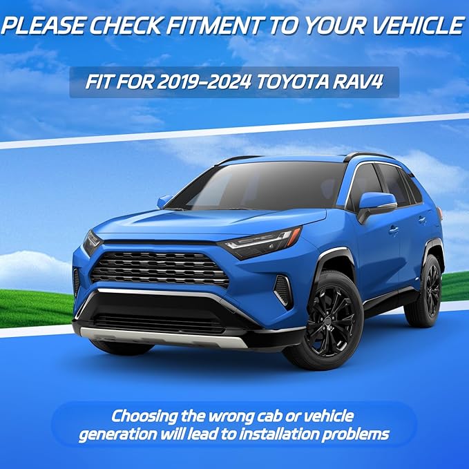 4 PCS in-Channel Window Rain Guards Fit for 2019-2025 Toyota RAV4, Smoke Tinted Vent Window Visors, Window Vent Deflector, Sun Visors Vent Shades, Car Accessories 2020 2021 2022 2023 2024