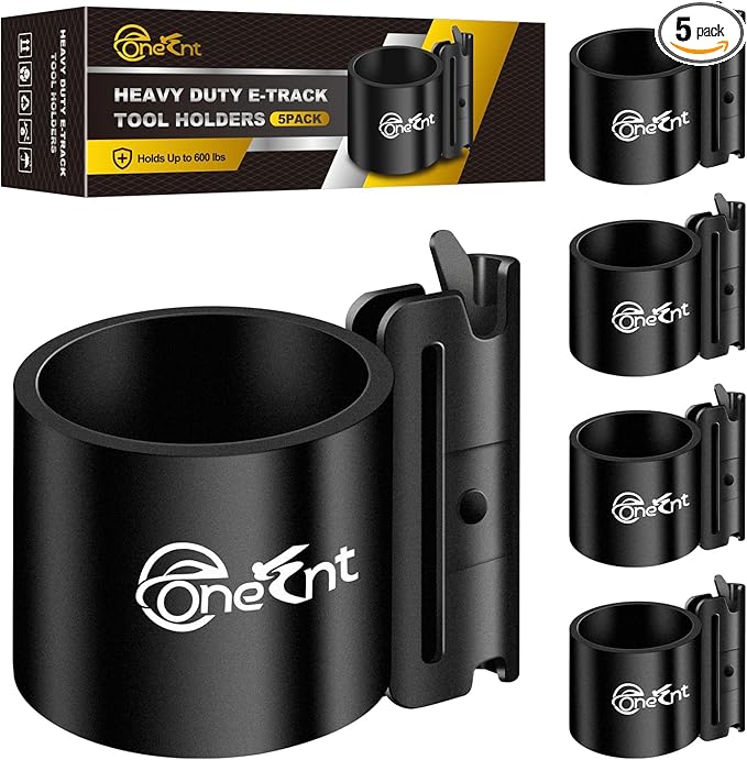 5 Pack E-Track Tool Holders|E Track Accessories for Enclosed Trailer to Heavy Duty Tool Holder |E Track/X Track Tool Hangers to Keep Rakes,Shovels, Broom|E Track Shovel Holder for Truck