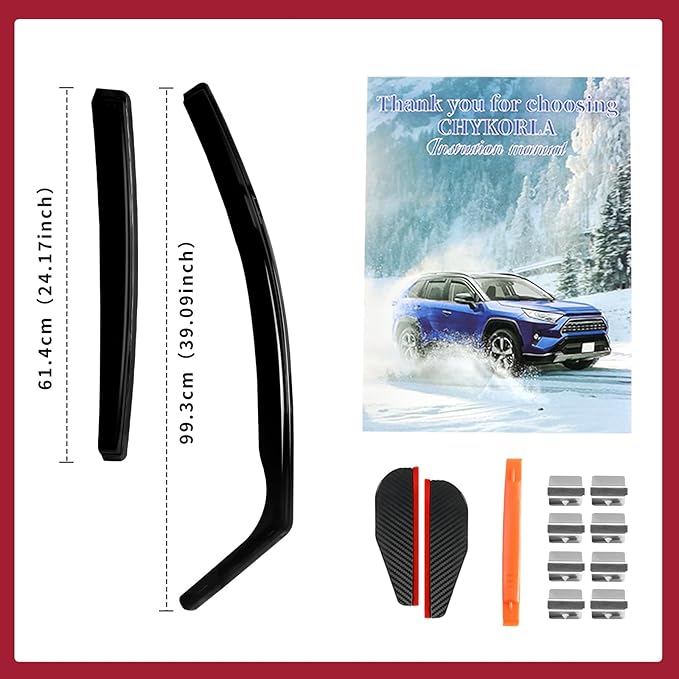 in Channel Rain Guards Fit for 2017-2025 Subaru Impreza Hatchback, Crosstrek 2018 2019 2020 2021 2022 2023, Durable Window Visors, Smoke Wind Deflectors Vent Shades Shield-4PCS
