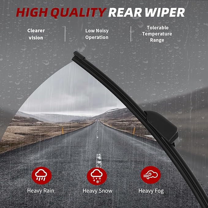 OTUAYAUTO Premium Windshield Wiper Blades - Replacement for Hyundai Elantra 2011-2016, Elantra GT 2013-2017, All-Weather Performance, Front and Rear Wiper Blades, U Hook - 28"+14"+13" (Pack of 3)