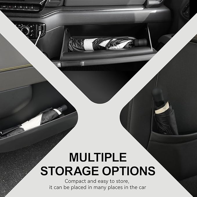 2019-2025 Upgraded for Chevy Silverado 1500 Sunshade, Portable Foldable Sunshade, [Nano Ice Crystals Coating] UV Protection, Keeps Interior Cool (for Chevy Silverado 1500 2019-2025)