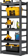TOPKEY Metal Storage Shelf Garage Storage Shelves, Heavy Duty 5-Tier Utility Shelves for Garage, Kitchen, Warehouse, Adjustable Basement Storage Rack, Load 2500LBS, 72" H x 35.4" W x 15.8" D