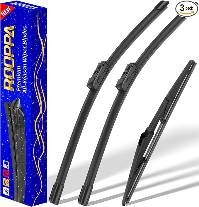 3 wipers Replacement for 2017-2022 2023 Mazda CX-5 2017-2022 2023 Mazda CX-9, Windshield Wiper Blades Original Equipment Replacement - 24"/18"/14" (Set of 3)