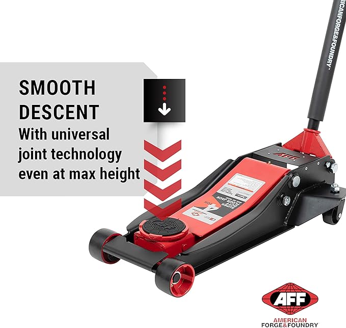 AFF 4 Ton Floor Jack - Low Profile Car Jack with Lightning Lift Hydraulic - Super Duty