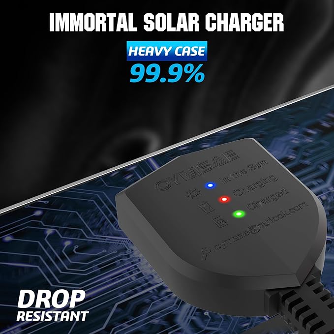OYMSAE 30W 12V Solar Battery Charger Waterproof Solars Battery Maintainer,Portable Solar Panel Charger with Upgraded MPPT Controller for Car, Motorcycle, Boat, Marine, RV, Trailer, Tractor,Truck, etc