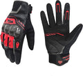 VXW Motorcycle Gloves for Men and Women - Gel Palm Sliders, Leather & Mesh Construction Full Finger Touchscreen, High-Speed Sports Gear for MTB/ATV/BMX/Motocross/Dirt Bike