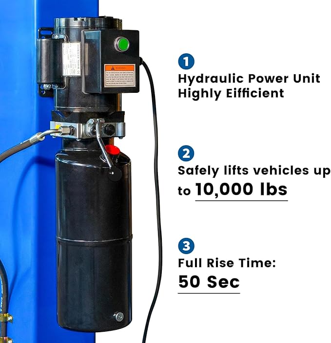 110V Two Post Car Lift 10,000 LBS Overhead Heavy Duty 2 Posts Auto Hoist Truck Lift for Garage