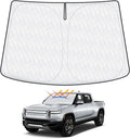 Cartist 5-Layer Windshield Sun Shade Custom Fit for Rivian R1T 2022-2025 2026 Accessories Foldable Car Front Window Sunshade Sun Visor Protector