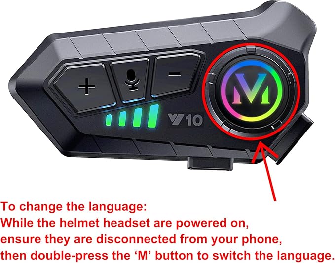 FEYA Motorcycle Helmet Speakers High Battery Life Helmet Headphone IPX6 Automatic Answer/Call Music Control/Intelligent Noise/Wake up Siri, 2 Different Types of Mic - Compatible with All Helmets