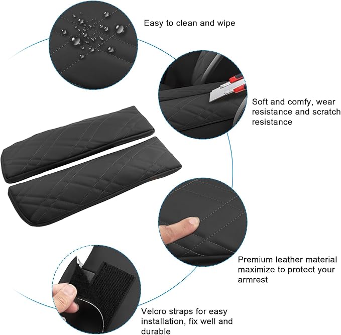 SXCY for 2022-2024 2025 BMW iX Armrest Cover [Add Pad] 2024 2025 iX Center Console Cover for 2024 2025 BMW iX Console Cover Pad 2022-2024 2025 iX Accessory (Black)