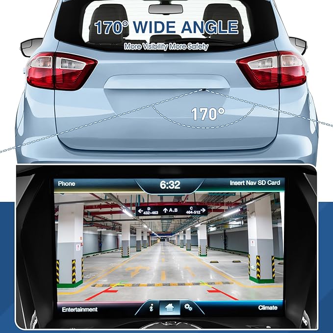 Rear View Backup Reverse Camera Compatible with Ford C-Max Energi C-Max Hybrid 2013-2016 Replaces DM5Z-19G490-A DM5Z-19G490-B