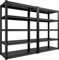 REIBII Garage Shelving 48.2" W Storage Shelves 3000LBS Heavy Duty Shelving Adjustable Metal Shelf Industrial Pantry Shelves for Basement Garage Warehouse 72.2" H x 24.2" D x 48.2" W, 2 Pack