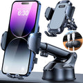 2025 Ultimate Car Phone Mount【98+LBS Strongest Suction & Military-Grade】【Patent & Safety Certs】 Cell Phone Holder Truck Stand for Dashboard Windshield Vent for iPhone 16 Pro Max Samsung (Light Grey)