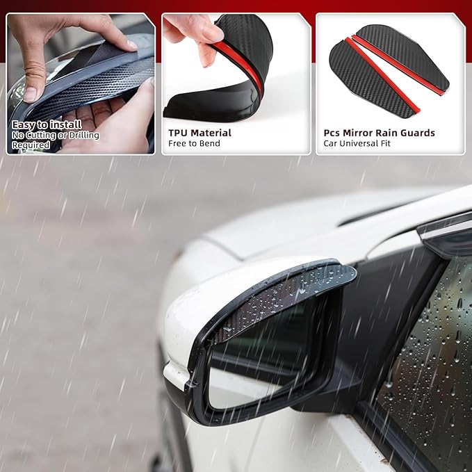 in-Channel Rain Guards for Trucks 2015-2020 Ford F150 SuperCrew, 17-23 Ford F250 F350 F450 F550 Crew Cab, Side Window Wind Deflectors, Vent Window Visors Shade Shield, 4pcs