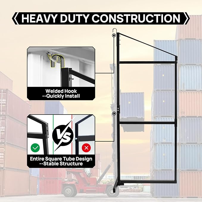 4 Pack Shipping Container Shelving Shelf - 3 Tiers Hanging Bracket Rack With 1100 lbs Capacity - Cargo Storage Accessories (Black, 4PCS-Black)