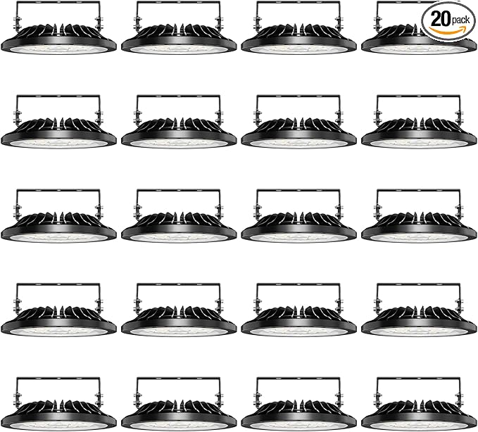 Viugreum 100W UFO LED High Bay Light 10,000LM 120V LED High Bay Lights 5000K Daylight, Alternative to 450W MH/HPS for Garage Workshop Barn Factory Warehouse - 20 Pack