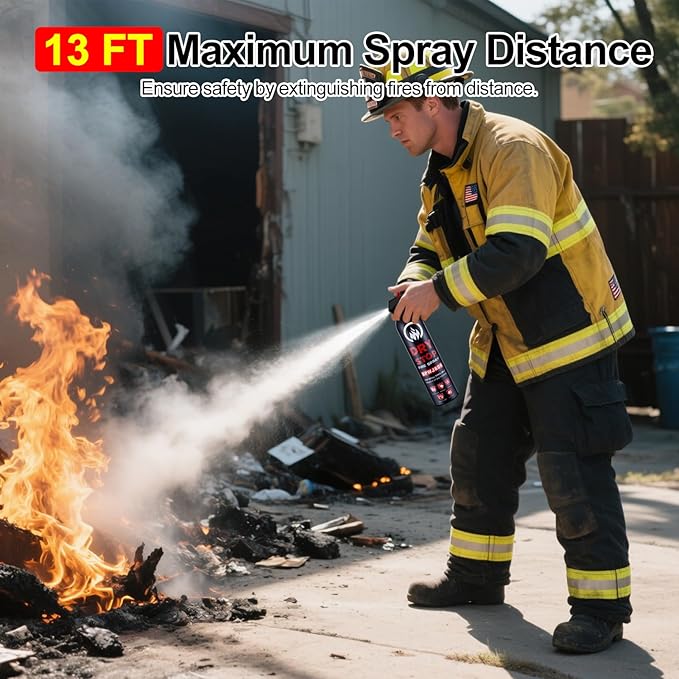 3Pack Dry Stop Fire Extinguisher for Home - Auto Fire Extinguisher for Truck Vehicle, 600g Dry Chemical Powder A B C Fire Extinguisher for Kitchen, Car, Boat, Marine, Portable Use (3 Blue)
