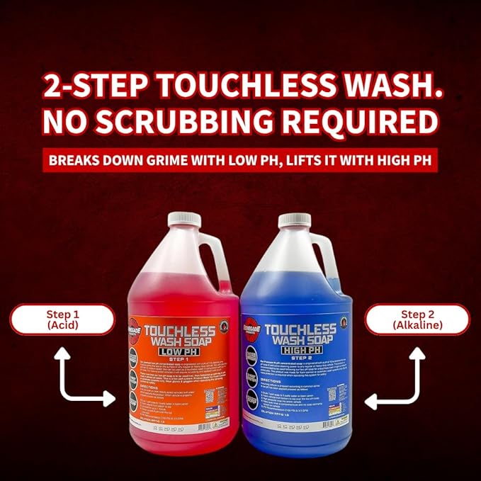 Renegade Products USA - Touchless 2-Step Truck Wash Soap System, Scrub Free Truck Cleaner for Big Rigs