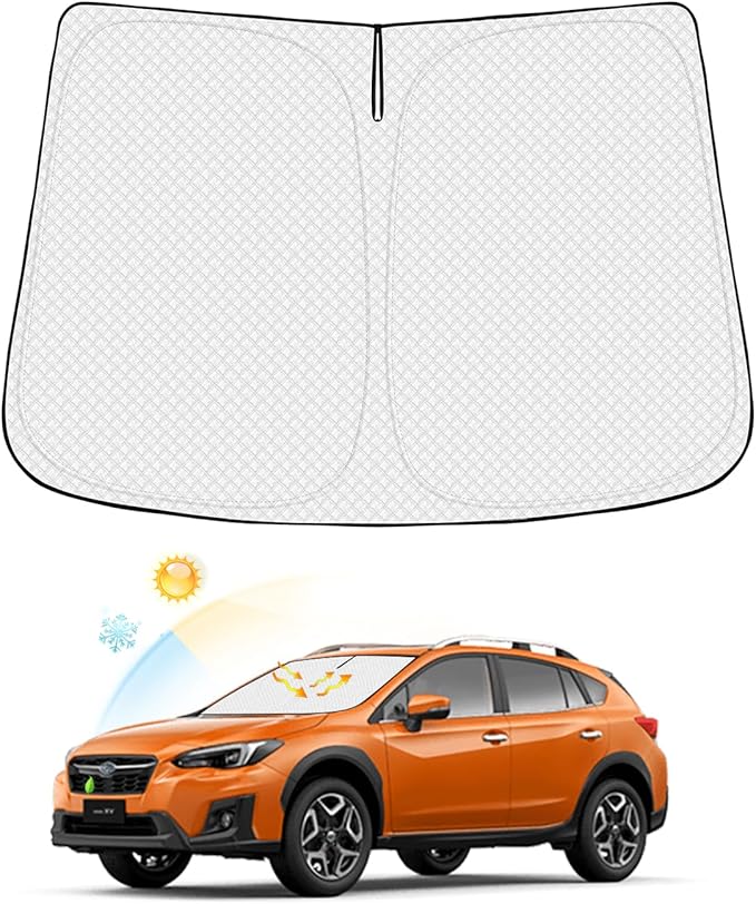 Windshield Sun Shade for Subaru Crosstrek 2018-2025 2026 Accessories Thicken 6-Layer Foldable Front Window Sunshade Cover Sun Visor Protector Block UV Rays Keep Vehicle Cool