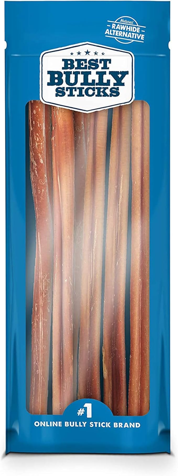 Best Bully Sticks 12 Inch Bully Sticks for Dogs - 12 Count (Pack of 1) - Natural, Easily Digestible, 100% Grass-Fed Beef, Grain and Rawhide Free